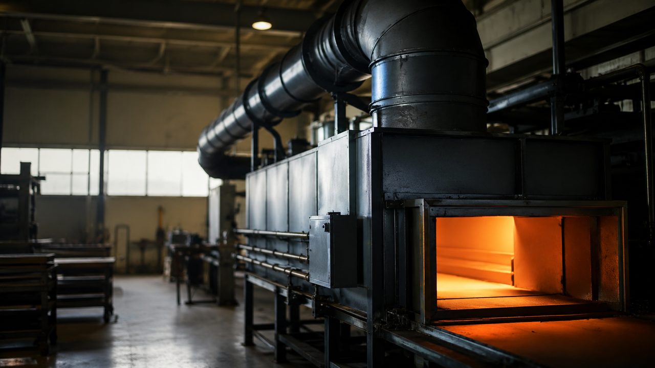 Датчик угарного газа и приток воздуха у газовой печи полимеризации против простого щита ТЭНов