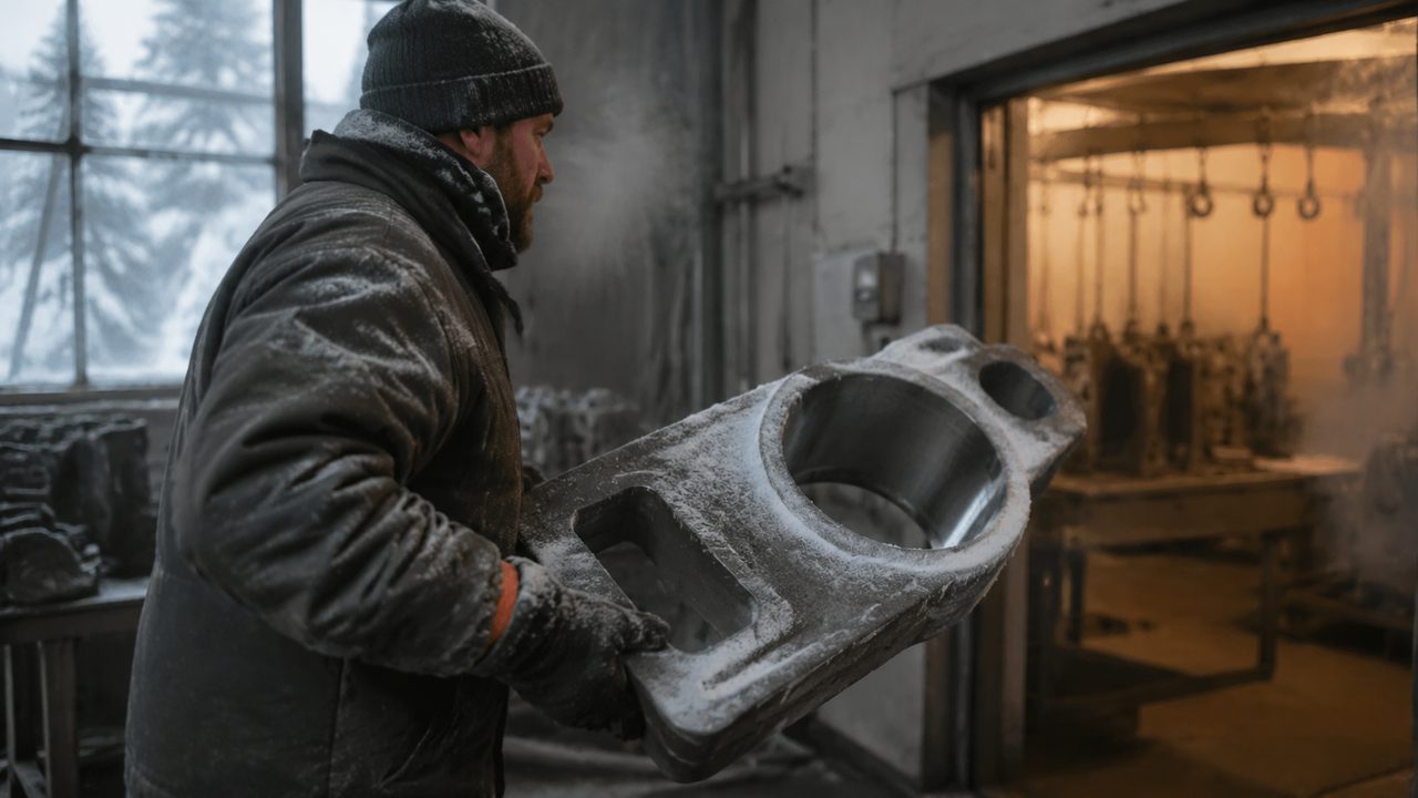 Порошковая покраска зимой в холодном гараже: прогрев детали перед напылением